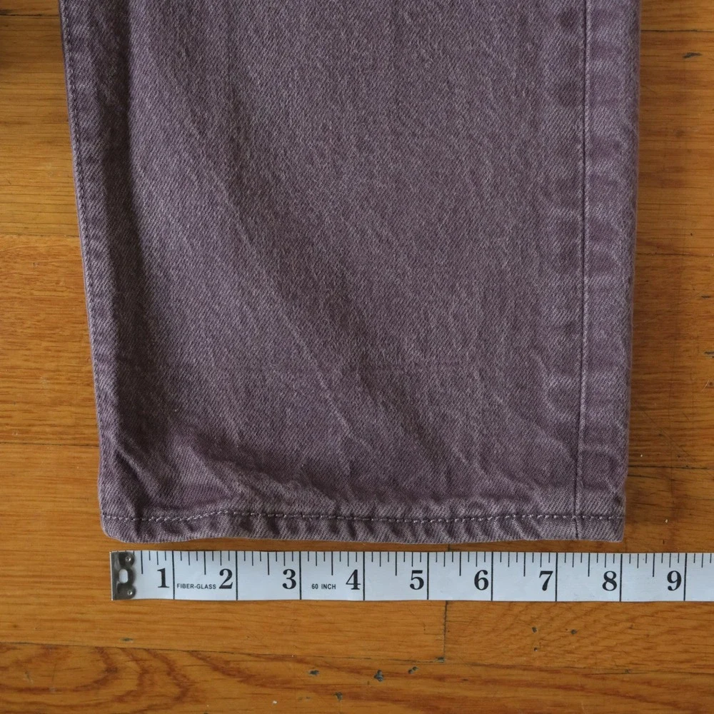Levi's 501 Jeans Mens Purple White Oak Cone Denim Straight Leg 34x34 Heritage